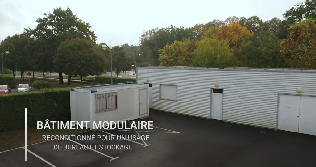 bâtiment modulaire d'occasion de 15m² pour les services techniques de la mairie de Basse-Goulaine (44)