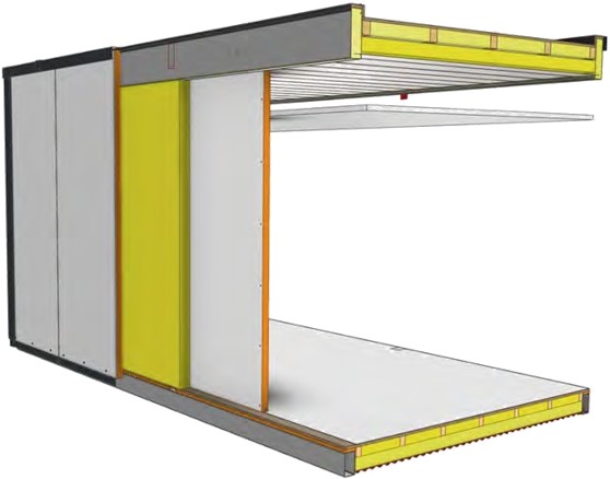 isolation thermique par l'extérieur du modulaire avec la pose de panneau isolant