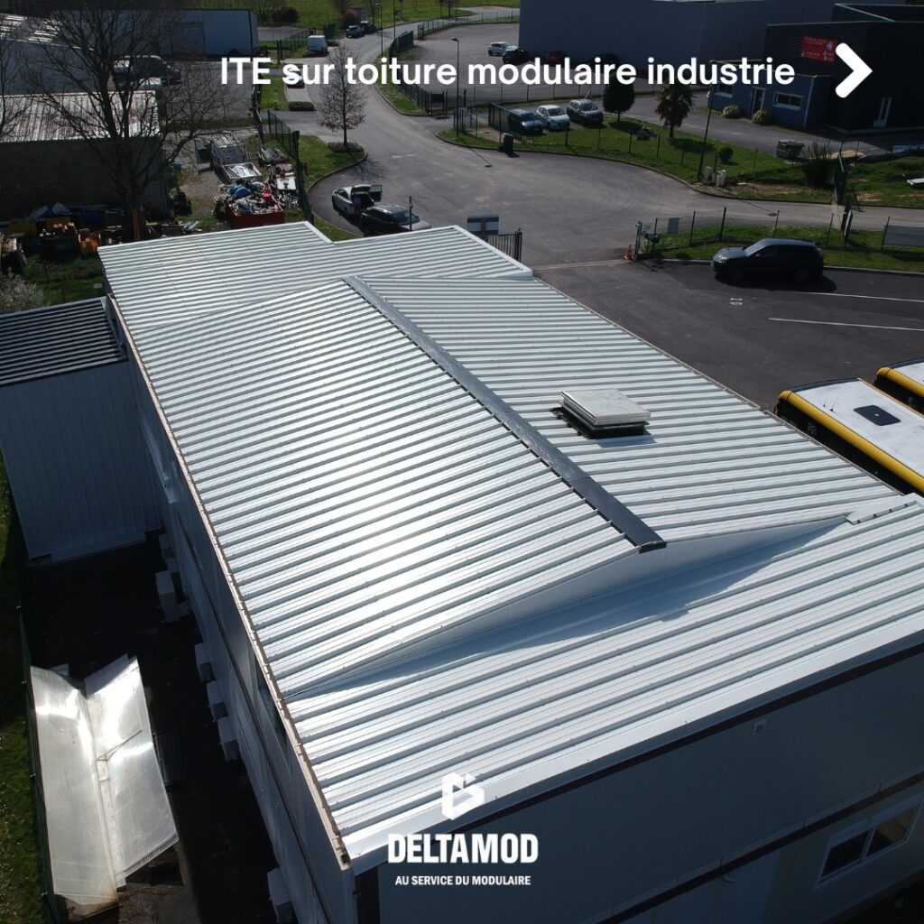 rénovation de la toiture et façade d'un bâtiment modulaire d'une usine